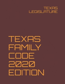 Paperback Texas Family Code 2020 Edition Book