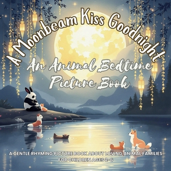 Paperback A Moonbeam Kiss Goodnight: An Animal Bedtime Picture Book: A gentle rhyming picture book about loving animal families for children ages 2-6 Book