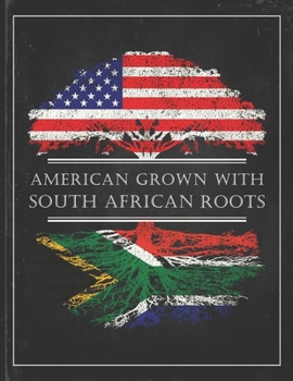 South African Roots: Personalized Gift for Grown in America Born in South Africa Customized Flag Undated Planner Daily Weekly Monthly Calendar Organizer Journal