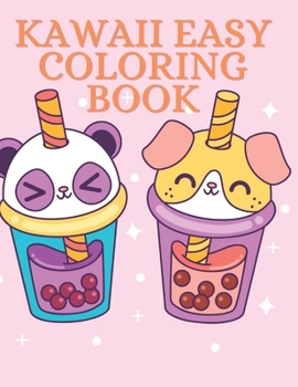 Paperback Kawaii easy coloring book: Kawaii coloring book for all ages Book