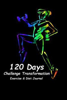 Paperback 120 days Challenge Transformation Exercise & Diet Journal Book