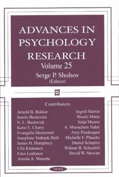 Hardcover Advances in Psychology Research Book