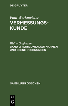 Hardcover Horizontalaufnahmen und ebene Rechnungen [German] Book