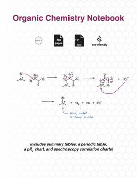 Paperback Organic Chemistry Notebook: 1/2" Hexagons Book