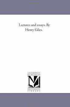 Paperback Lectures and Essays. by Henry Giles.Vol. 1 Book