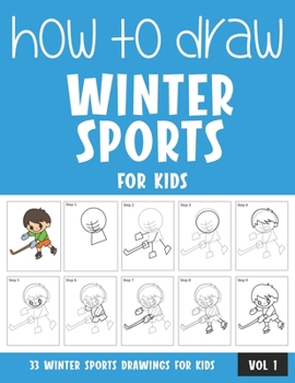 Paperback How to Draw Winter Sports for Kids - Vol 1 Book