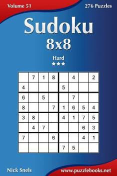 Paperback Sudoku 8x8 - Hard - Volume 51 - 276 Puzzles Book