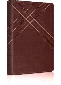 Imitation Leather Personal Size Reference Bible-ESV-Crossweave Design Book