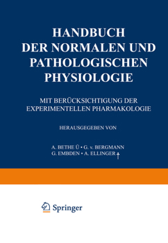 Paperback Handbuch Der Normalen Und Pathologischen Physiologie: 17. Band - Correlatonen III [German] Book