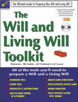 Paperback The Will and Living Will Toolkit [With CDROM] Book