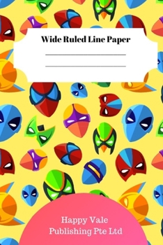 Paperback Cute Superhero Theme Wide Ruled Line Paper Book