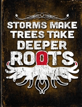 Storms Make Trees Take Deeper Roots: Yemen Flag Customized Personalized Gift for Yemeni Coworker Friend  Planner Daily Weekly Monthly Undated Calendar Organizer Journal