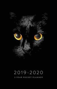 Paperback 2019-2023 2-Year Pocket Planner: Black Cat in the Shadows Pocket Calendar and Monthly Planner 2019-2020 Book