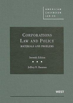 Hardcover Corporations Law and Policy: Materials and Problems Book