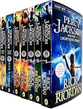 Percy Jackson Collection 7 Books Set (Lightning Thief; Sea of Monsters; Titan's Curse; Battle of the Labyrinth; Last Olympian; Greek Heroes; Greek Gods)