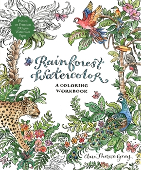Paperback Rainforest Watercolor: A Coloring Workbook Book