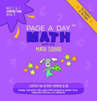 Paperback Page A Day Math Subtraction Book 9: Subtracting 8 from the Numbers 8-20 Book