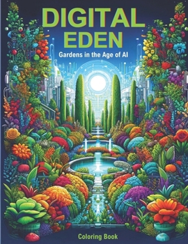 Paperback Digital Eden: Exploring the Symbiosis of Flora and Technology in the Age of AI: A Coloring Journey Through Futuristic Botanical Gard Book