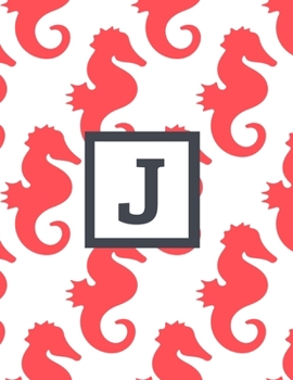J: Letter Monogrammed Daily Planner January 2020 - December 2020 Appointment Book Day Schedule - Cute Seahorse (8.5"x11")