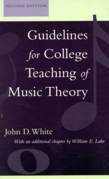 Hardcover Guidelines for College Teaching of Music Theory Book