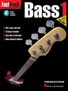 Paperback Fasttrack Bass Method - Book 1 (Book/Online Audio) Book