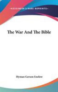 Hardcover The War And The Bible Book