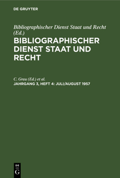 Hardcover Juli/August 1957 [German] Book