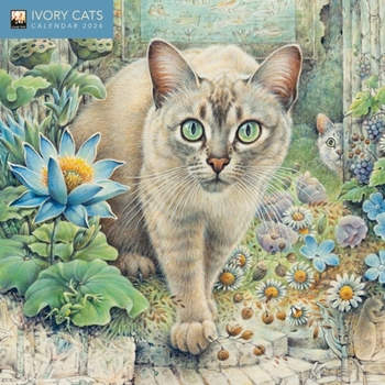 Calendar Ivory Cats by Lesley Anne Ivory Mini Wall Calendar 2024 (Art Calendar) Book