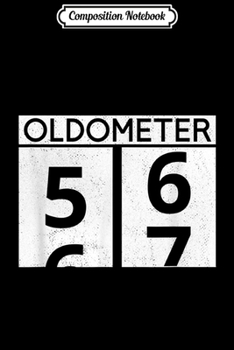 Composition Notebook: Mens Oldometer 57 57th Birthday Retro Odometer Classic Car Lover  Journal/Notebook Blank Lined Ruled 6x9 100 Pages