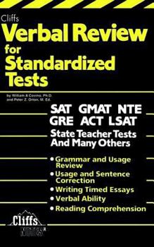 Paperback Cliffs Verbal Review for Standardized Tests Book
