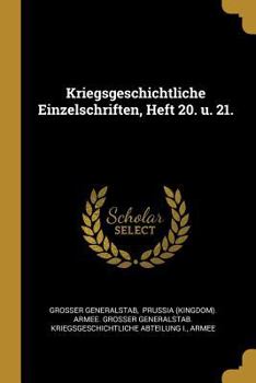 Paperback Kriegsgeschichtliche Einzelschriften, Heft 20. u. 21. [German] Book