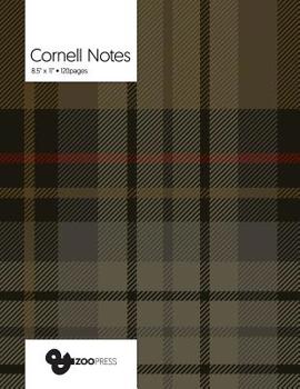 Cornell Notes: Fashion Plaid Cover - Best Note Taking System for Students, Writers, Conferences. Cornell Notes Notebook. Large 8.5 x