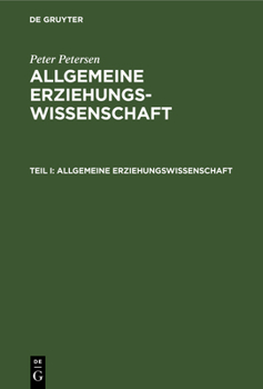 Hardcover Allgemeine Erziehungswissenschaft [German] Book