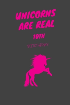 Unicorns are real lined notebook 10th birthday gift  6x9 110 pages: Lined notebook 6x9 110 pages