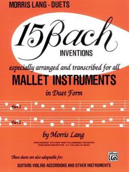 Paperback 15 Bach Inventions: For All Mallet Instruments Book