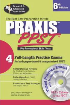 Paperback Praxis I PPST W/ CD (Rea)-The Best Test Prep for Pre-Professional Skills Test [With CDROM] Book