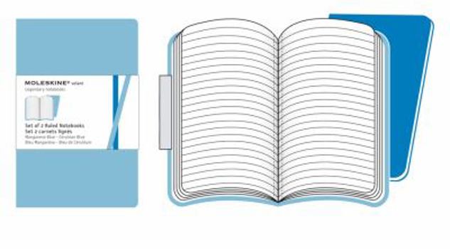 Hardcover Moleskine Volant Notebook (Set of 2 ), Extra Large, Ruled, Sky Blue (7.5 X 10) Book