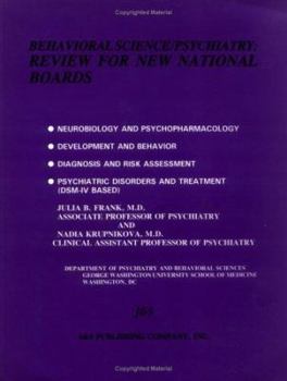 Paperback Behavioral Science/Psychiatry: Review for New National Boards Book