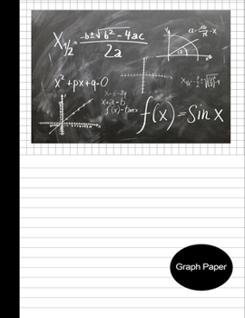 Paperback Graph Paper: Half Wide Ruled Half Graph 4x4, Math Paper, Coordinate, Quadrille, Squared Paper, Blank Lined Composition Dual Noteboo Book