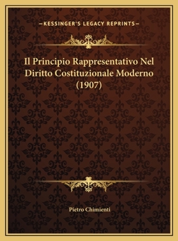 Il Principio Rappresentativo Nel Diritto Costituzionale Moderno