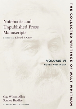Paperback Notebooks and Unpublished Prose Manuscripts: Volume VI: Notes and Index Book