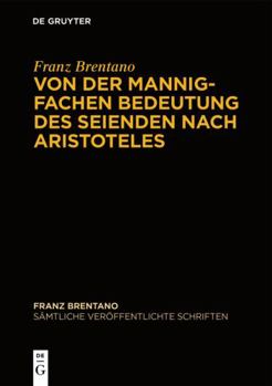 Hardcover Von der mannigfachen Bedeutung des Seienden nach Aristoteles (German Edition) [German] Book