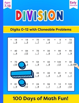 Paperback Division: Digits 0-12 with Cloneable Problems Book
