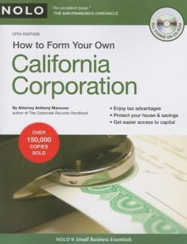 Paperback How to Form Your Own California Corporation [With CDROM] Book