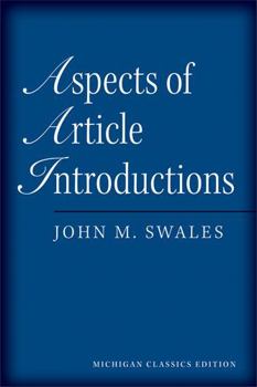 Paperback Aspects of Article Introductions, Michigan Classics Ed. Book