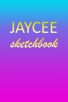 Jaycee: Sketchbook | Blank Imaginative Sketch Book Paper | Pink Blue Gold Custom Letter J Personalized Cover | Teach & Practice Drawing for ... Doodle Pad | Create, Imagine & Learn to Draw