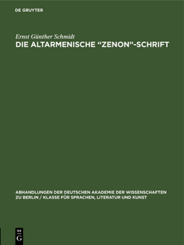 Hardcover Die Altarmenische "Zenon"-Schrift [German] Book