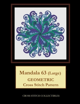 Paperback Mandala 63 (Large): Geometric Cross Stitch Pattern Book