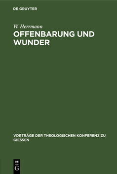 Hardcover Offenbarung und Wunder [German] Book