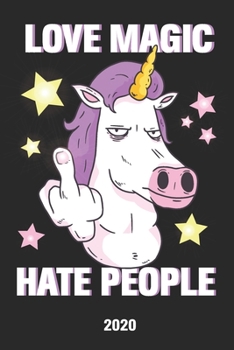 Schedule Planner 2020: Schedule Book 2020 with Unicorn Hate People Cover | Weekly Planner 2020 | 6" x 9" | Flexible Cover |  Do to list | Goal list | ... School | Giftidea for Birthday or Christmas